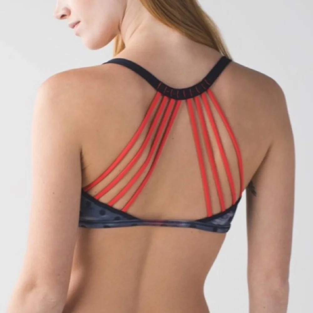 lululemon‎ Lighten Up Sports Bra Windy Bloom Luxtreme Sz 4